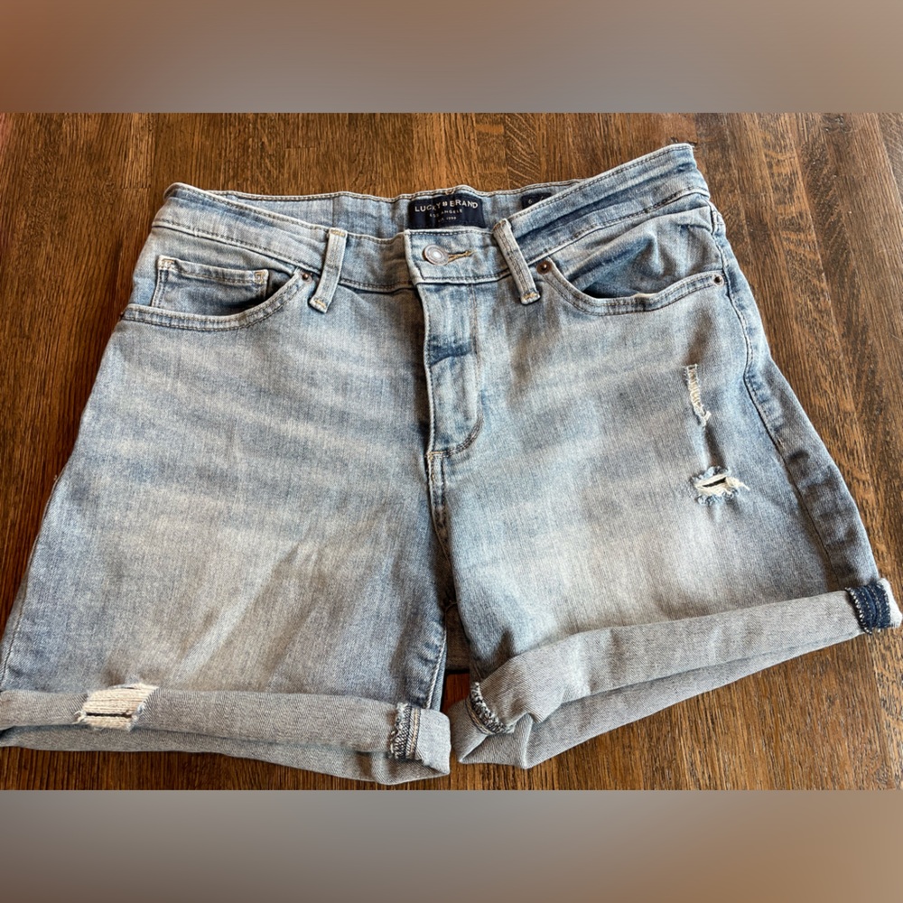 Lucky Brand The Roll Up Shorts Jean Denim LIght Wash Summer - size 6/28